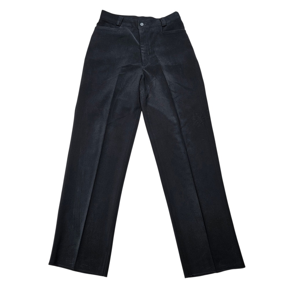 Carmel Zhao USA VTG Black High Waisted Straight Leg Tailored Dress Pants Size 32 - Picture 2 of 14